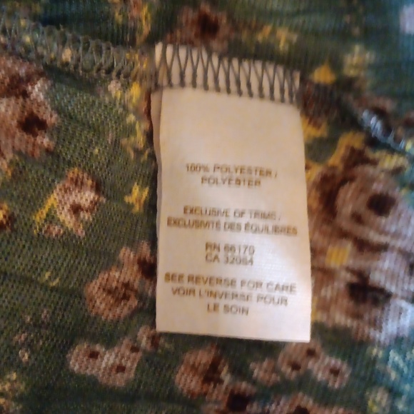 Free People Top In Green Sage Mini Floral - Picture 6 of 9